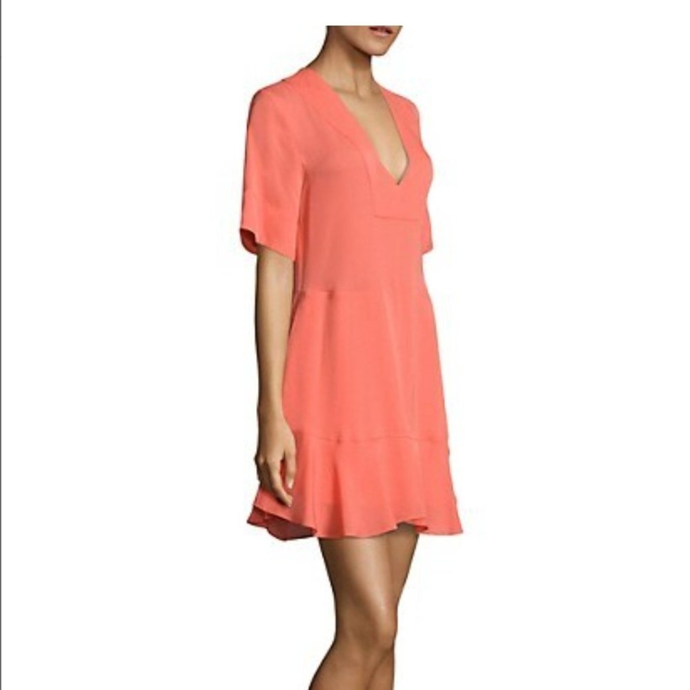 NWT ALC Delaney Silk Dress Orange Sz 0 (XS)